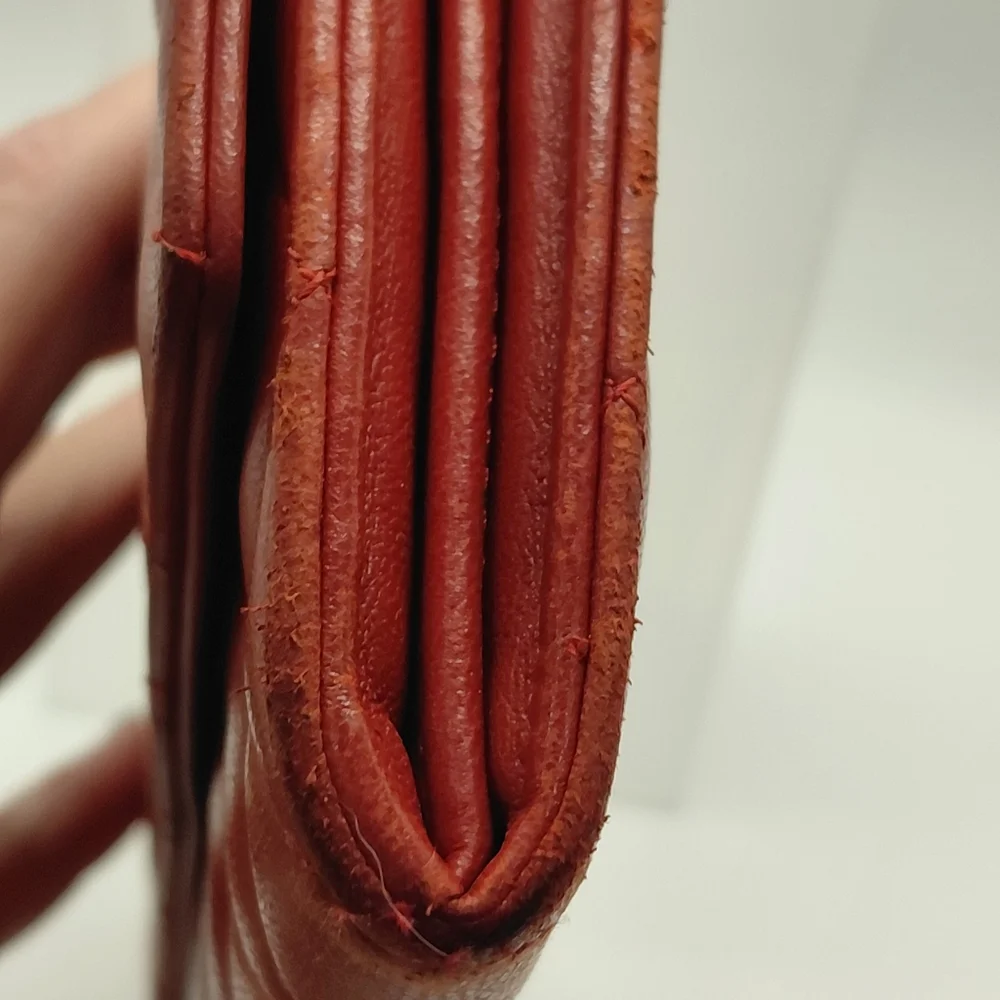 CHANEL Red Pink Quilted Matelasse Lambskin Long Wallet